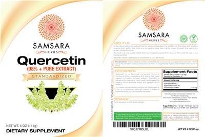 Photo of the Samsara Herbs Quercetin label