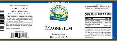 Photo of the Nature's Sunshine Magnesium label