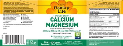 Target-Mins Calcium Magnesium with Vitamin D Complex