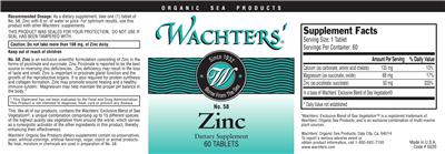 Photo of the Wachters' No. 58 Zinc label