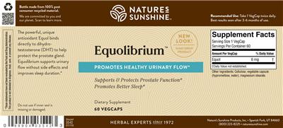 Photo of the Nature's Sunshine Equolibrium label