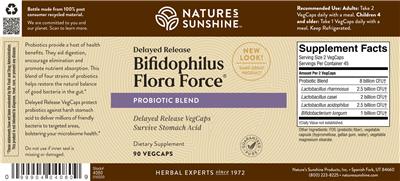 Label of Delayed Release Bifidophilus Flora Force