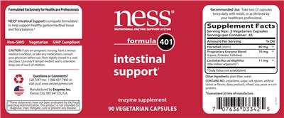 Label of Formula 401 Intestinal Support