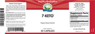 Photo of the Nature's Sunshine 7-Keto label