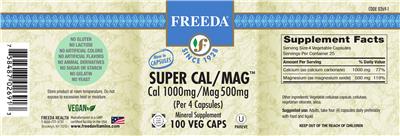 Photo of the Freeda Super Cal/Mag label