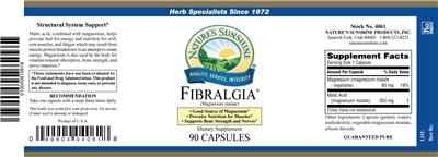 Photo of the Nature's Sunshine Fibralgia label