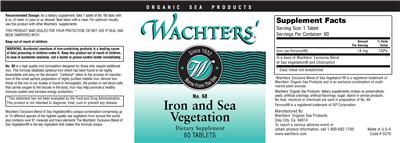 Photo of the Wachters' No. 68 Iron And Sea Vegetation label
