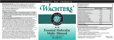 Photo of the Wachters' No. 80 Essential Molecular Multi- Mineral label