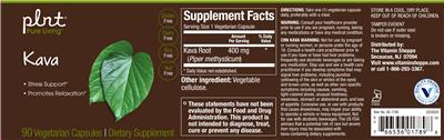 Product label for Kava