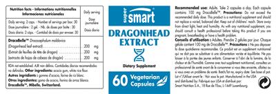 Photo of the SuperSmart Dragonhead Extract label