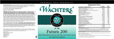 Photo of the Wachters' No. 200 Futura 200 label