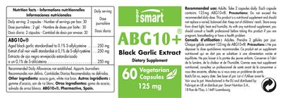 Photo of the SuperSmart ABG10+ 125 mg label