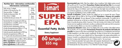 Photo of the SuperSmart Super EPA 855 mg label