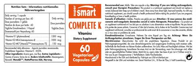 Photo of the SuperSmart Complete K label