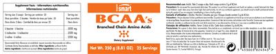 Photo of the SuperSmart BCAA label