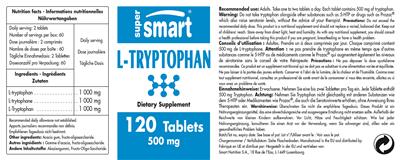 Photo of the SuperSmart L-Tryptophan label