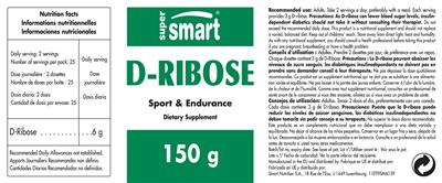 Photo of the SuperSmart D-Ribose label