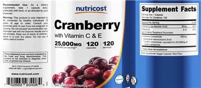 Cranberry with Vitamin C & E