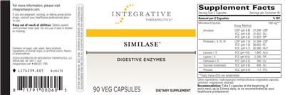 Photo of the Integrative Therapeutics Similase label