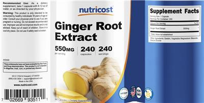 Ginger Root Extract 550 mg