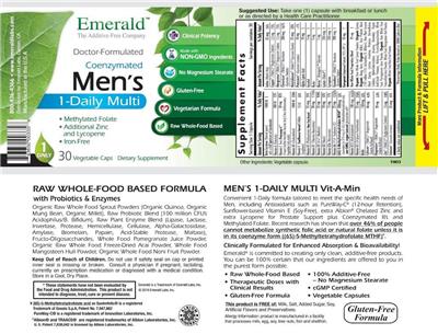 Label of CoEnzymated Men's 1-Daily Multi