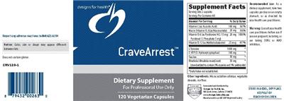 Photo of the Designs for Health CraveArrest label