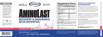 Photo of the Gaspari Nutrition AminoLast Watermelon Blast label