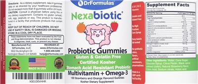 Photo of the DrFormulas Nexabiotic label