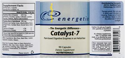 Photo of the Energetix Catalyst-7 label