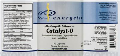 Photo of the Energetix Catalyst-U label