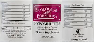 Photo of the Ecological Formulas Hypomultiple label