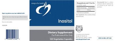 Photo of the Designs for Health Inositol label