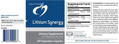 Photo of the Designs for Health Lithium Synergy label