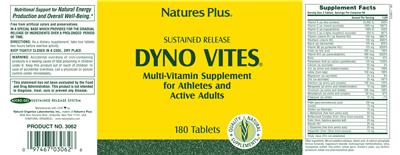 Photo of the Natures Plus Dyno Vites label