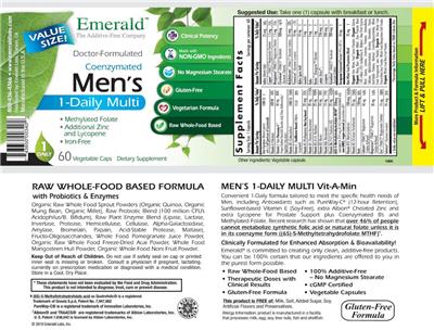 Photo of the Emerald CoEnzymated Men's 1-Daily Multi label