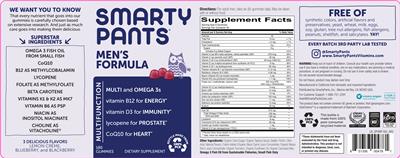 Photo of the SmartyPants Men's Formula label