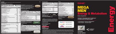 Photo of the GNC Mega Men Carnitine label