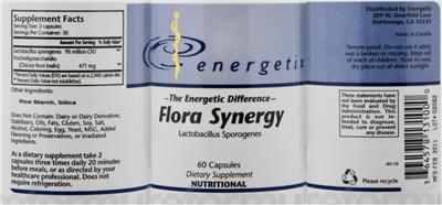 Photo of the Energetix Flora Synergy label