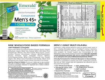 Photo of the Emerald CoEnzymated Men's 45+ 1-Daily Multi label
