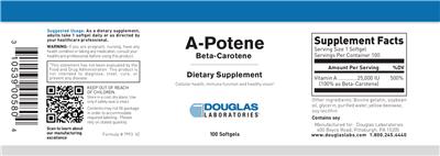 Photo of the Douglas Laboratories A-Potene label