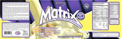 Photo of the Syntrax Matrix 2.0 Bananas & Cream label
