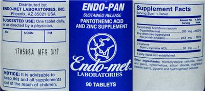 Photo of the Endo-met Laboratories Endo-Pan label