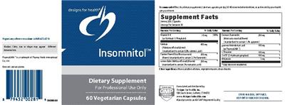 Photo of the Designs for Health Insomnitol label