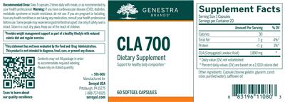 Photo of the Genestra Brands CLA 700 label