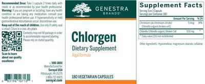 Photo of the Genestra Brands Chlorgen label