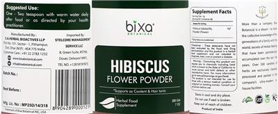 Photo of the Bixa Botanical Hibiscus Flower Powder label