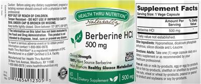 Berberine HCl 500 mg