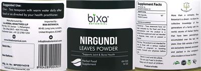 Nirgundi Leaves Powder