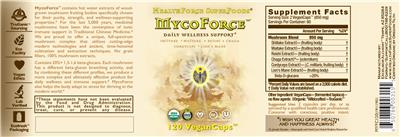 Photo of the HealthForce SuperFoods MycoForce label