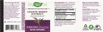 Photo of the Nature's Way Chaste Berry Extract label